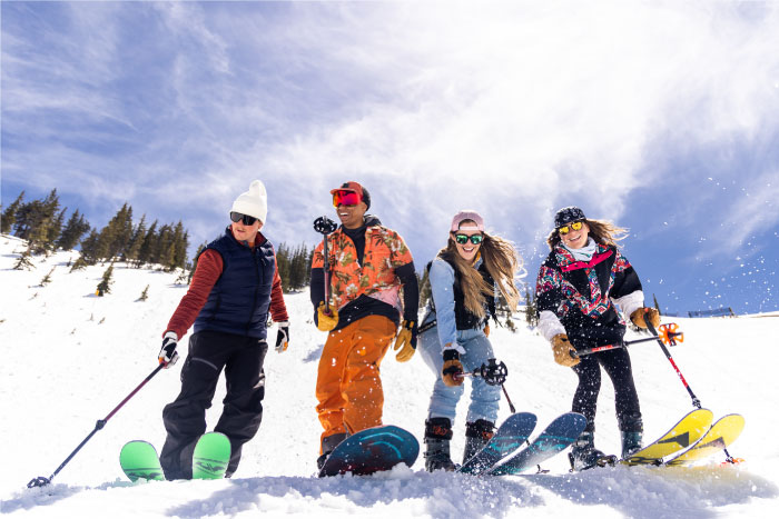 Kids Enjoying Spring Skiing In Utah