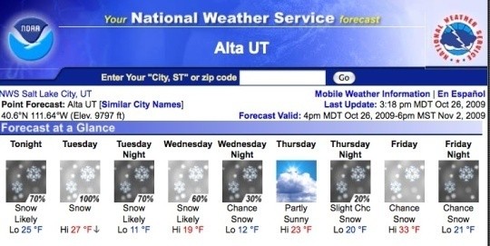 10-26-09 Alta Forecast (10-26-forecast)