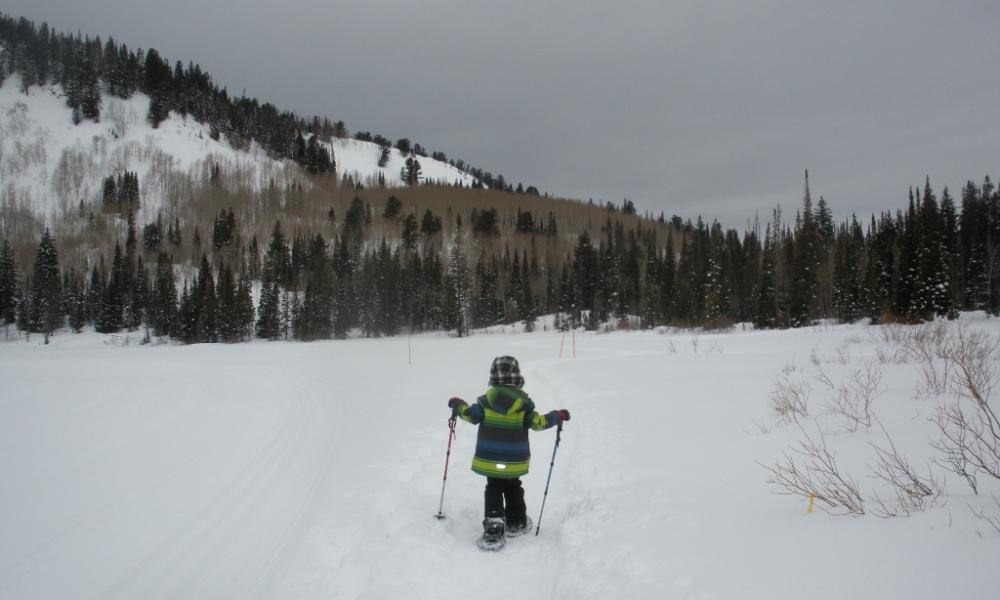 Snowshoeing with Kids in Utah at Silver Lake