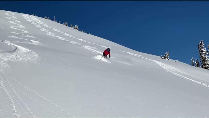 Chris McCandless Skiing Fresh Lines
