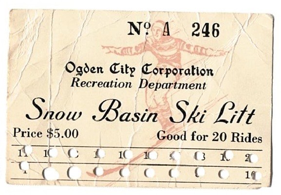 Old Snowbasin Lift Ticket