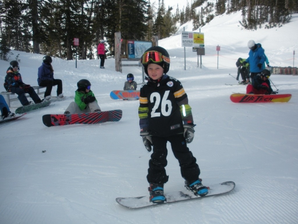 "It just takes practice." Advice from a 7 year old snowboarder!