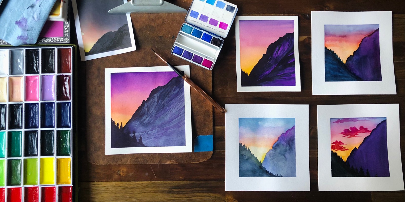 Watercolor 101: How to Paint a Simple Mountain Scene