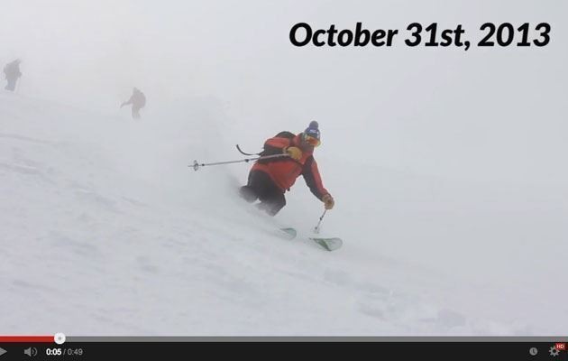 Powder Skiing on Halloween 2013