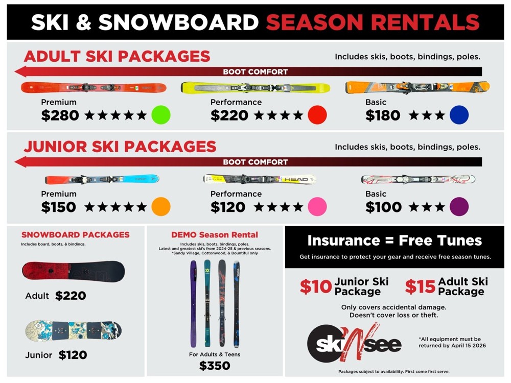 Get Your Season Rentals in Cottonwood While Supplies Last!