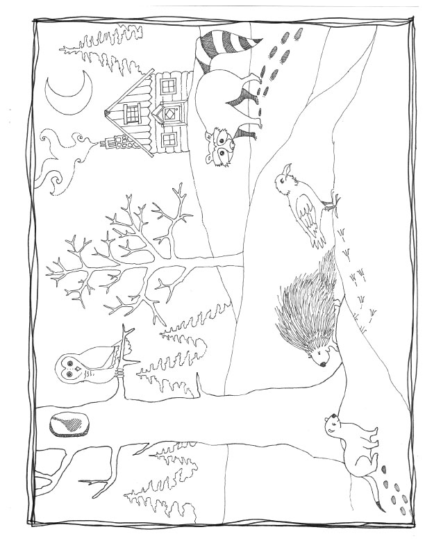 Ski Utah Winter Wonderland Coloring Page