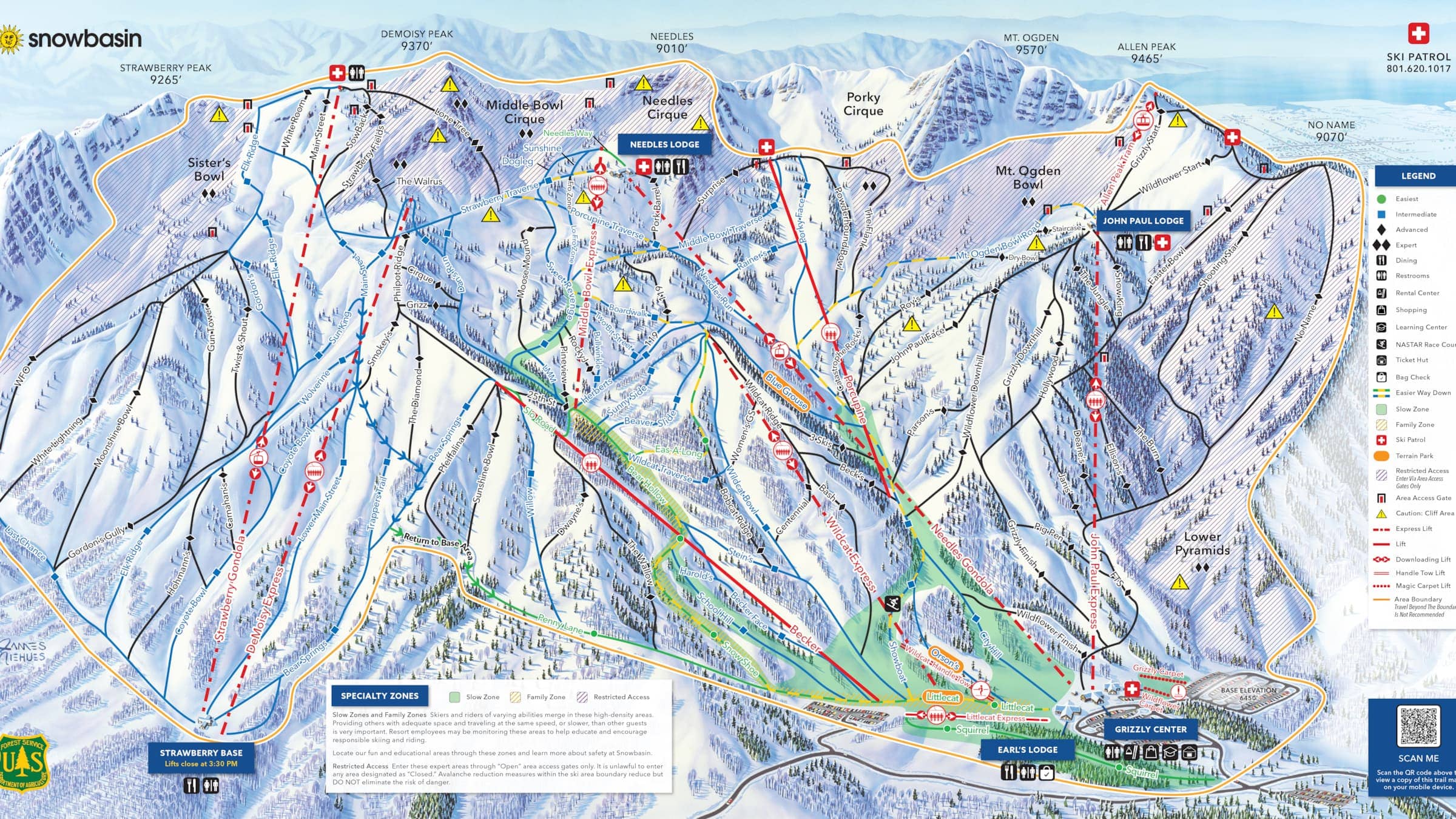 Snowbasin Resort Trail Map