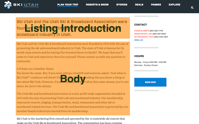 main page update copy
