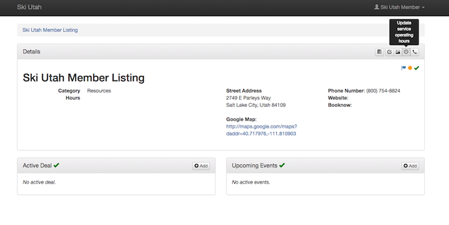 update service hours